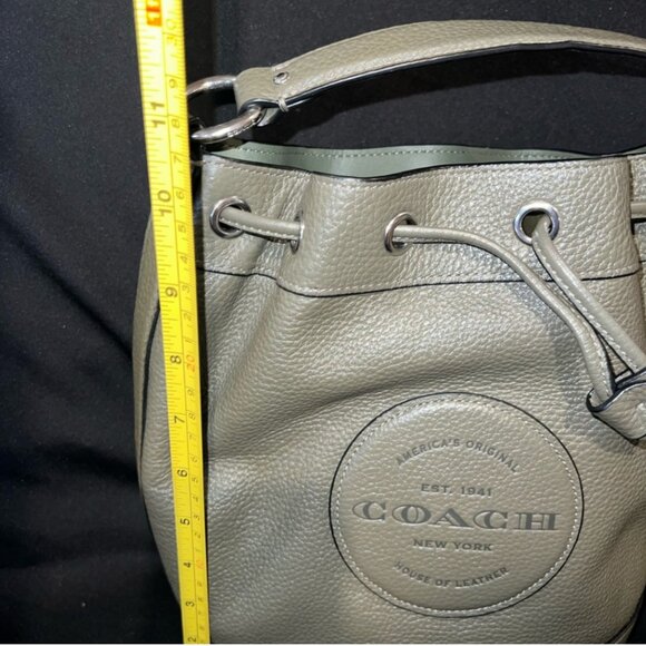 Coach Dempsey Bucket Bag Olive Green - Picture 7 of 14